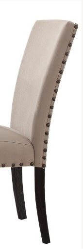 Nolan Linen & Salvage Dark Oak Finish Side Chair (Set of 2) - 1st Choice Furniture Direct