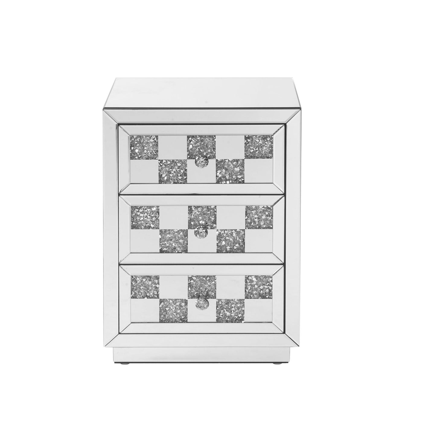 Noralie Mirrored and Faux Diamonds Accent Table - 1st Choice Furniture Direct