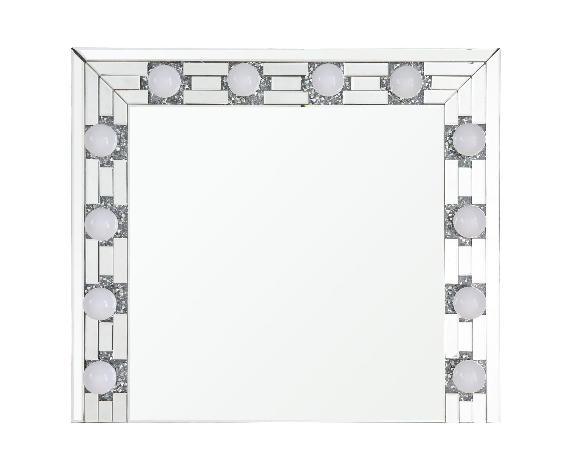 Noralie Mirrored & Faux Diamonds Accent Mirror (Assembled) - 1st Choice Furniture Direct