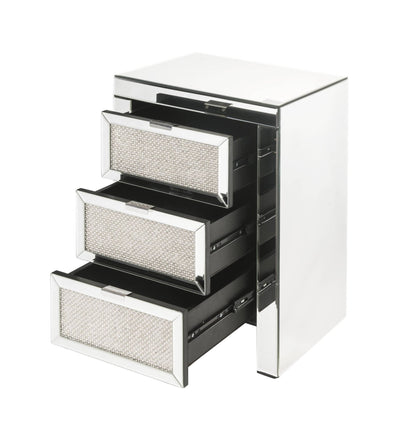 Noralie Mirrored & Faux Diamonds Accent Table - 1st Choice Furniture Direct