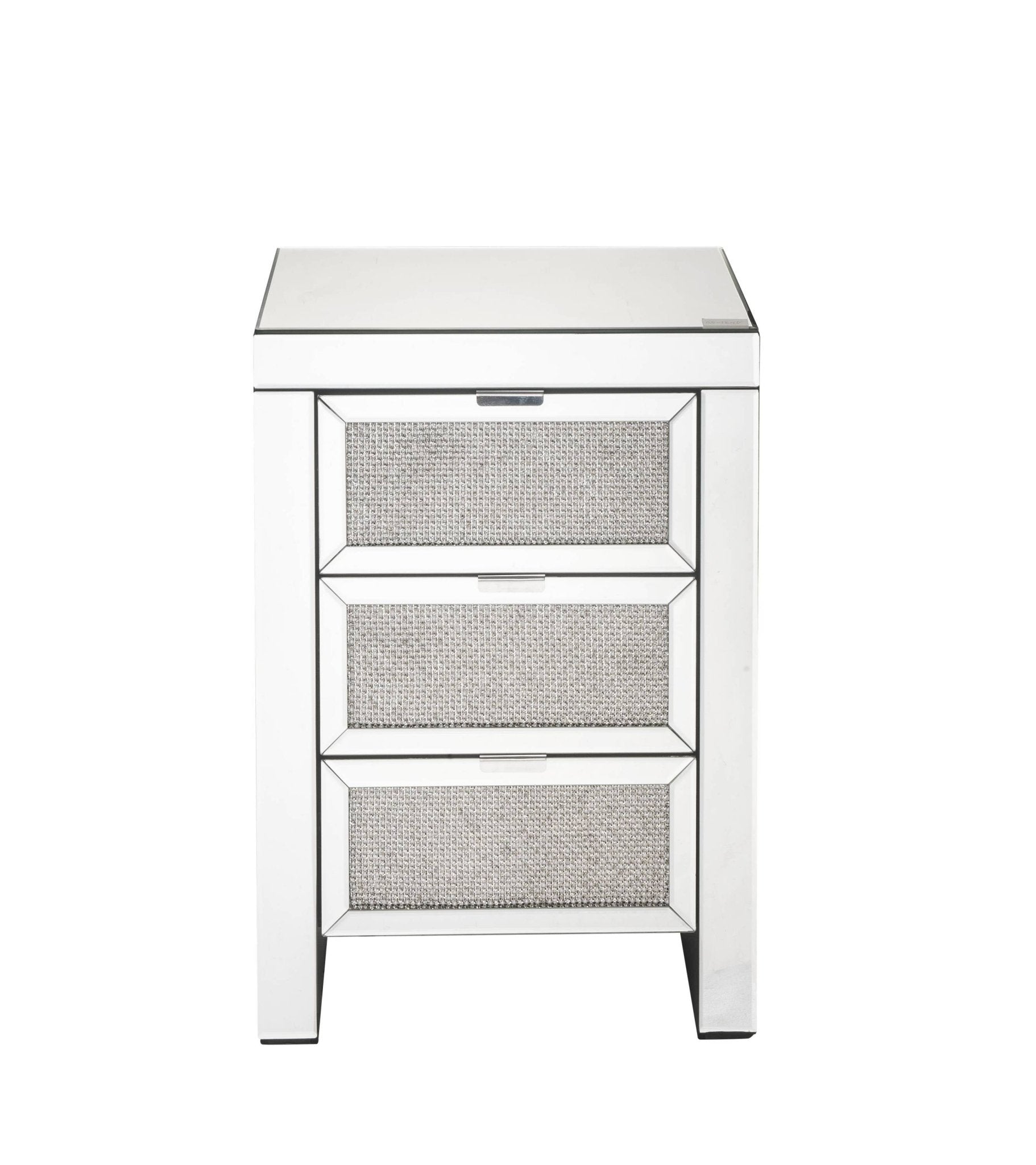 Noralie Mirrored & Faux Diamonds Accent Table - 1st Choice Furniture Direct