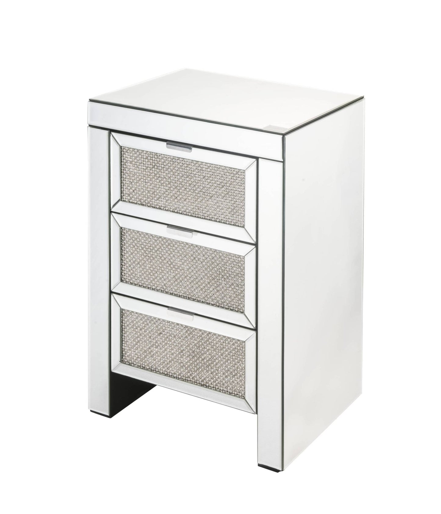 Noralie Mirrored & Faux Diamonds Accent Table - 1st Choice Furniture Direct