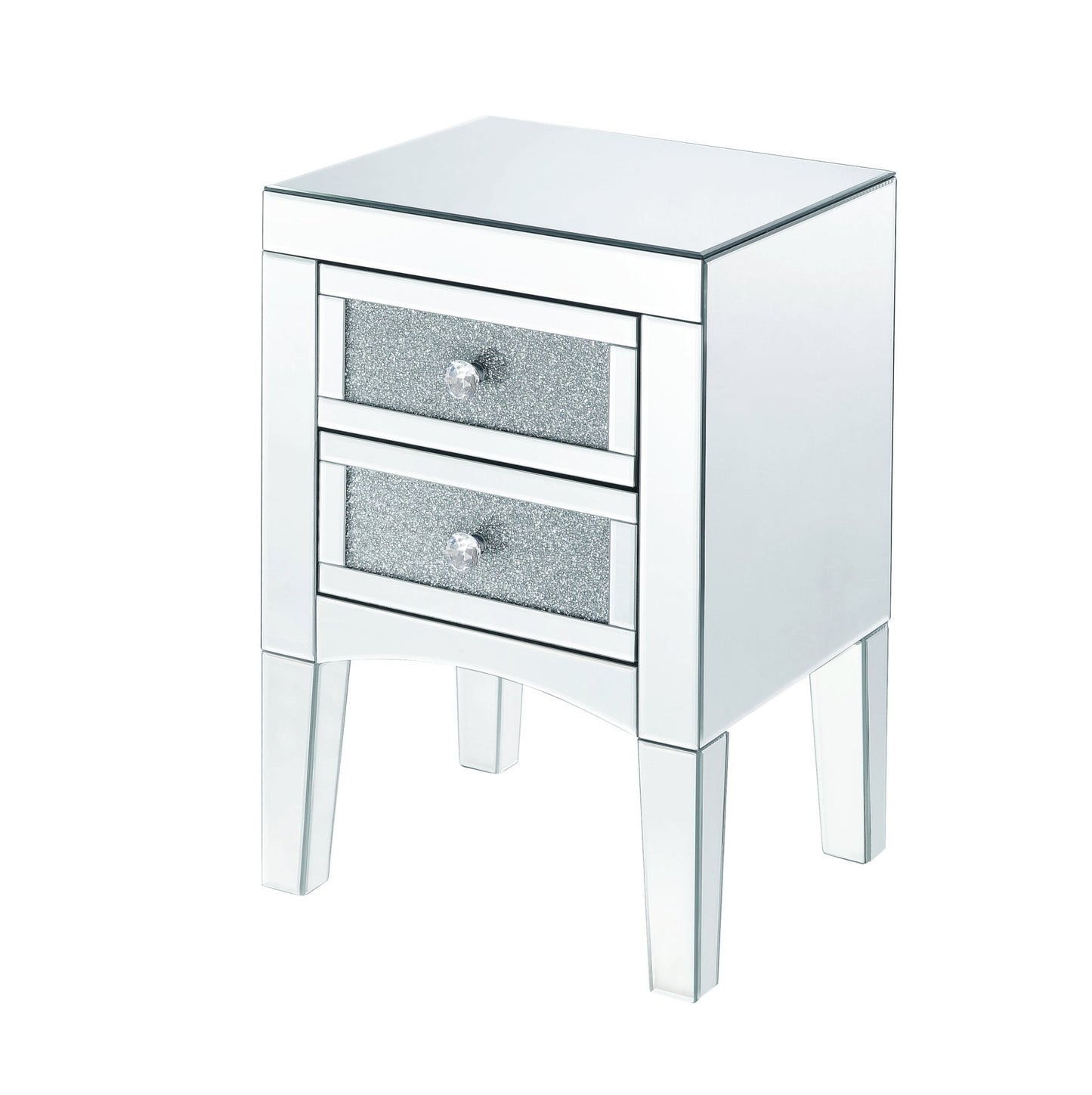 Noralie Mirrored, Faux Diamonds Accent Table (Assembled) - 1st Choice Furniture Direct