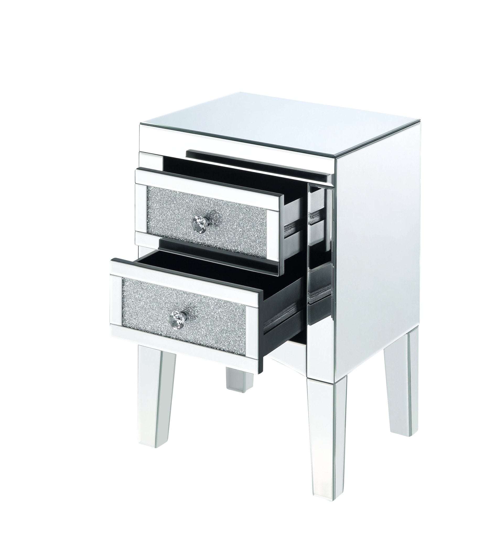 Noralie Mirrored, Faux Diamonds Accent Table (Assembled) - 1st Choice Furniture Direct