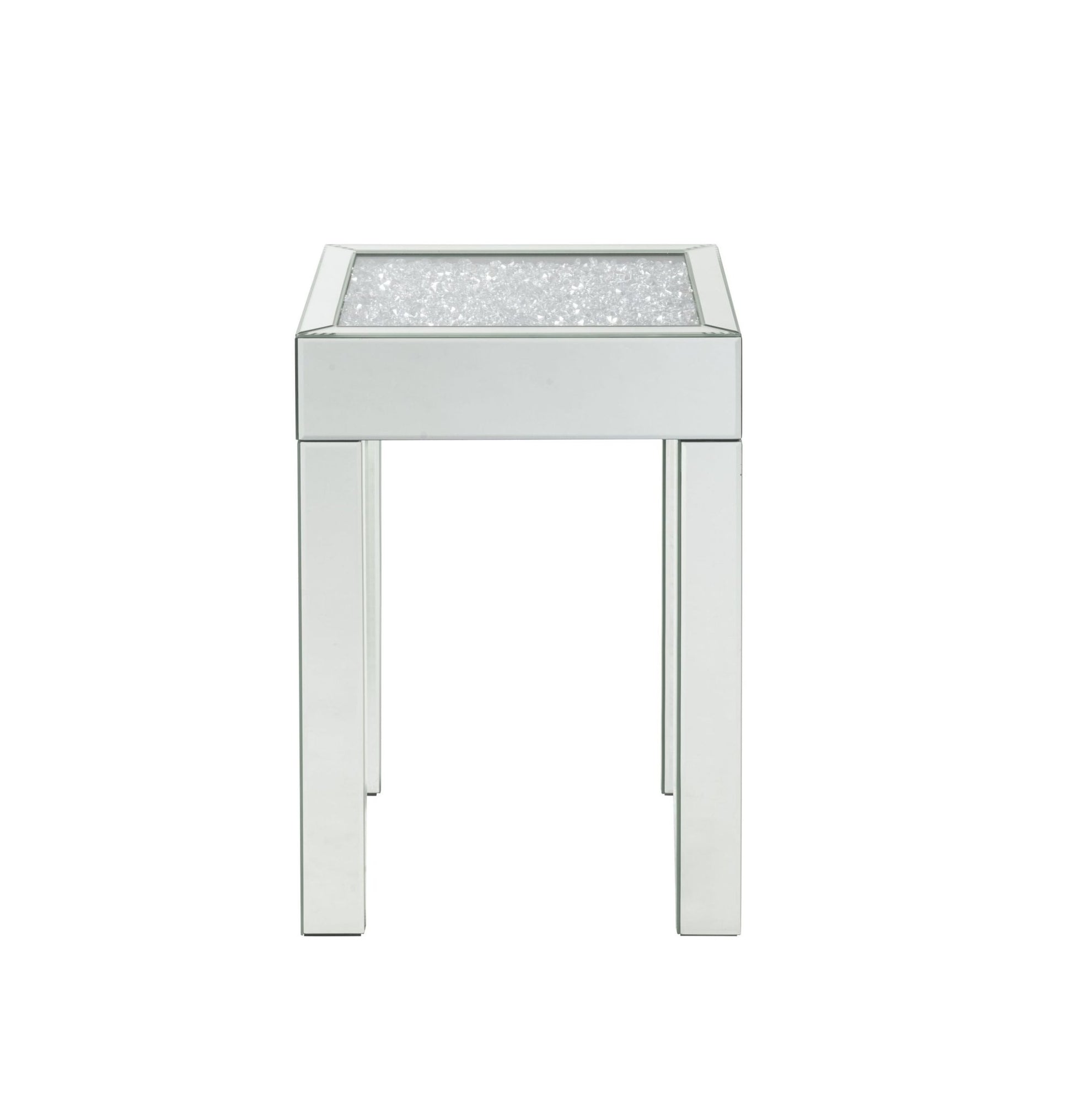 Noralie Mirrored & Faux Diamonds End Table - 1st Choice Furniture Direct