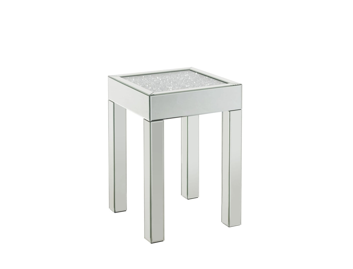 Noralie Mirrored & Faux Diamonds End Table - 1st Choice Furniture Direct