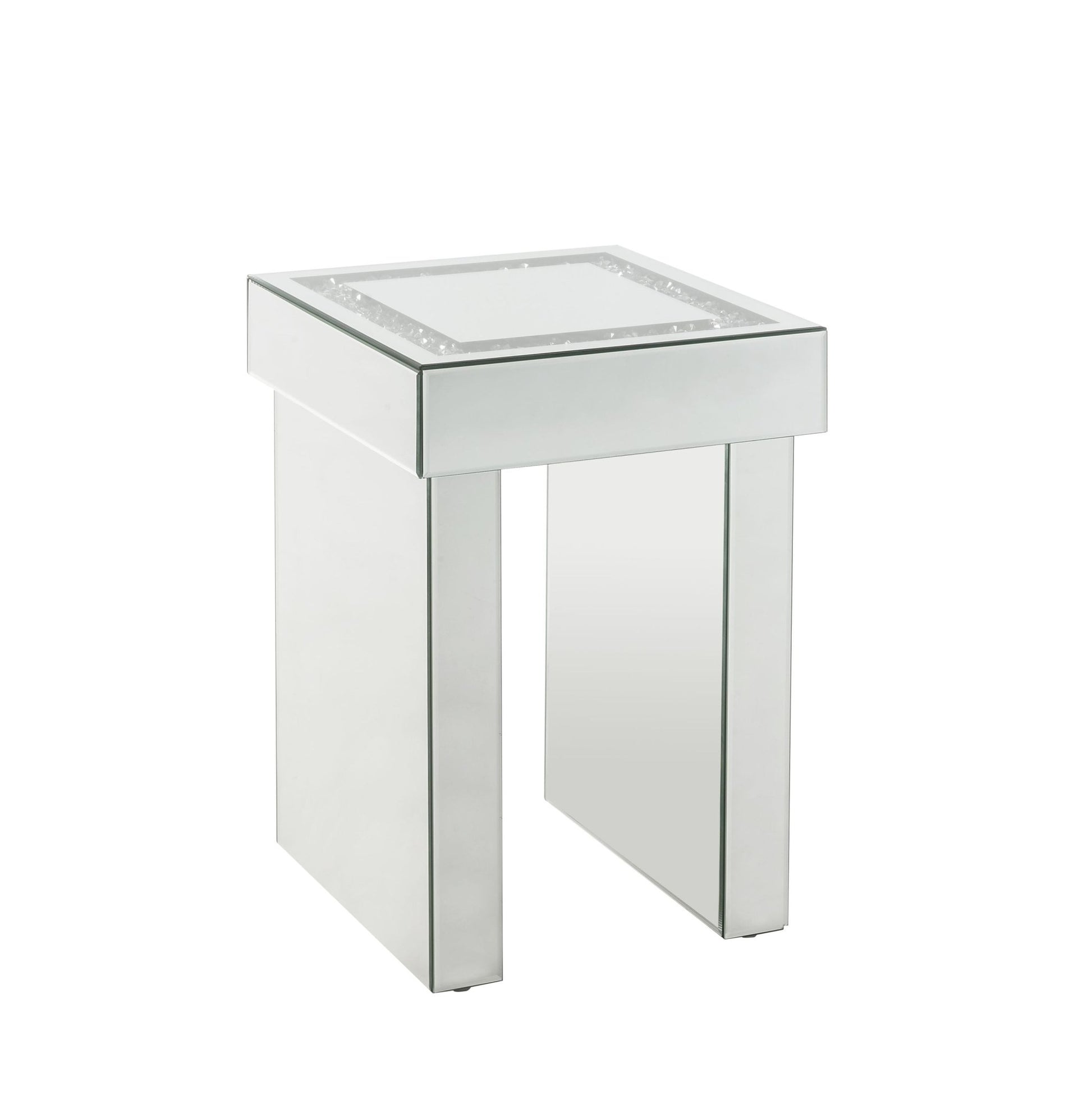Noralie Mirrored & Faux Diamonds End Table - 1st Choice Furniture Direct