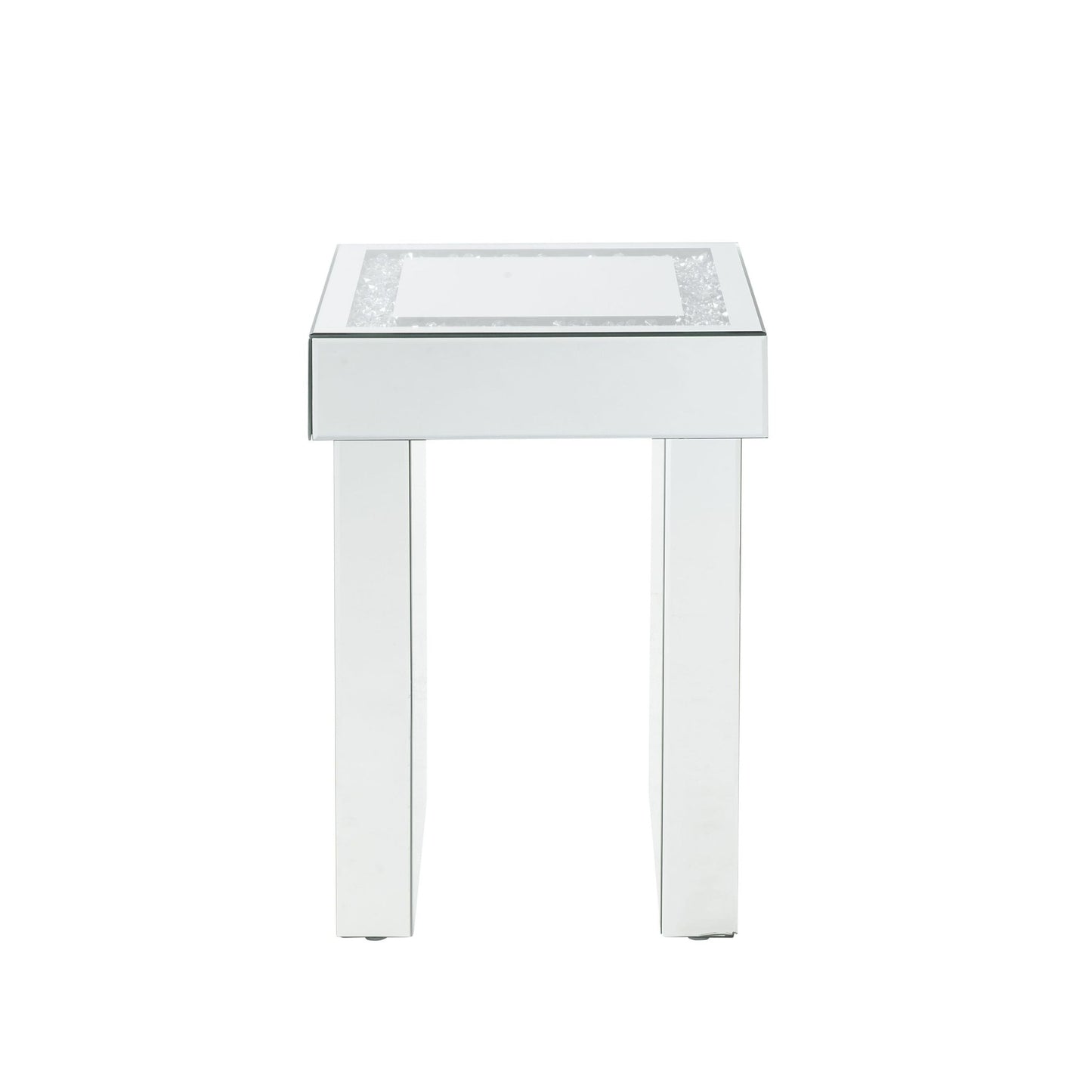 Noralie Mirrored & Faux Diamonds End Table - 1st Choice Furniture Direct