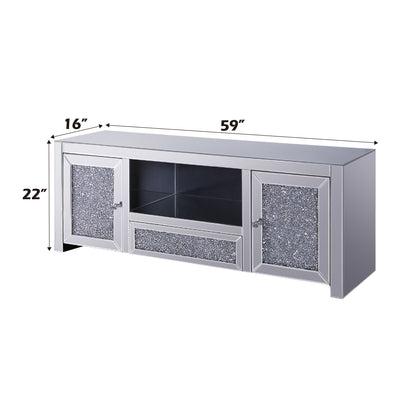 Noralie Mirrored & Faux Diamonds TV Stand (Assembled) - 1st Choice Furniture Direct