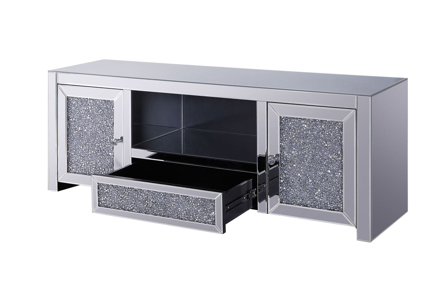 Noralie Mirrored & Faux Diamonds TV Stand (Assembled) - 1st Choice Furniture Direct