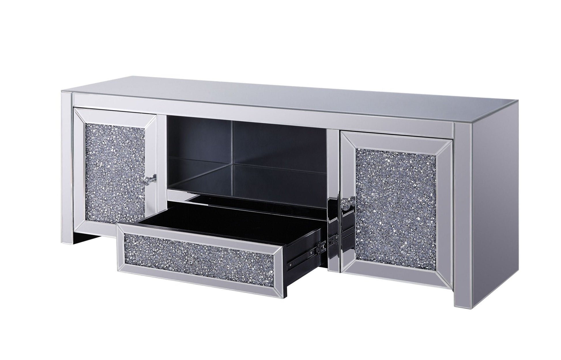 Noralie Mirrored & Faux Diamonds TV Stand (Assembled) - 1st Choice Furniture Direct