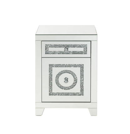 Noralie Mirrored & Faux Dimaonds Accent Table - 1st Choice Furniture Direct