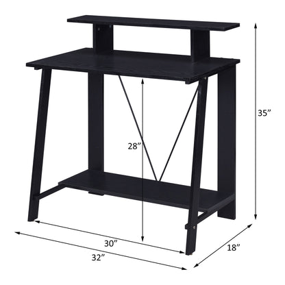 Nypho Black Finish Writing Desk - 1st Choice Furniture Direct