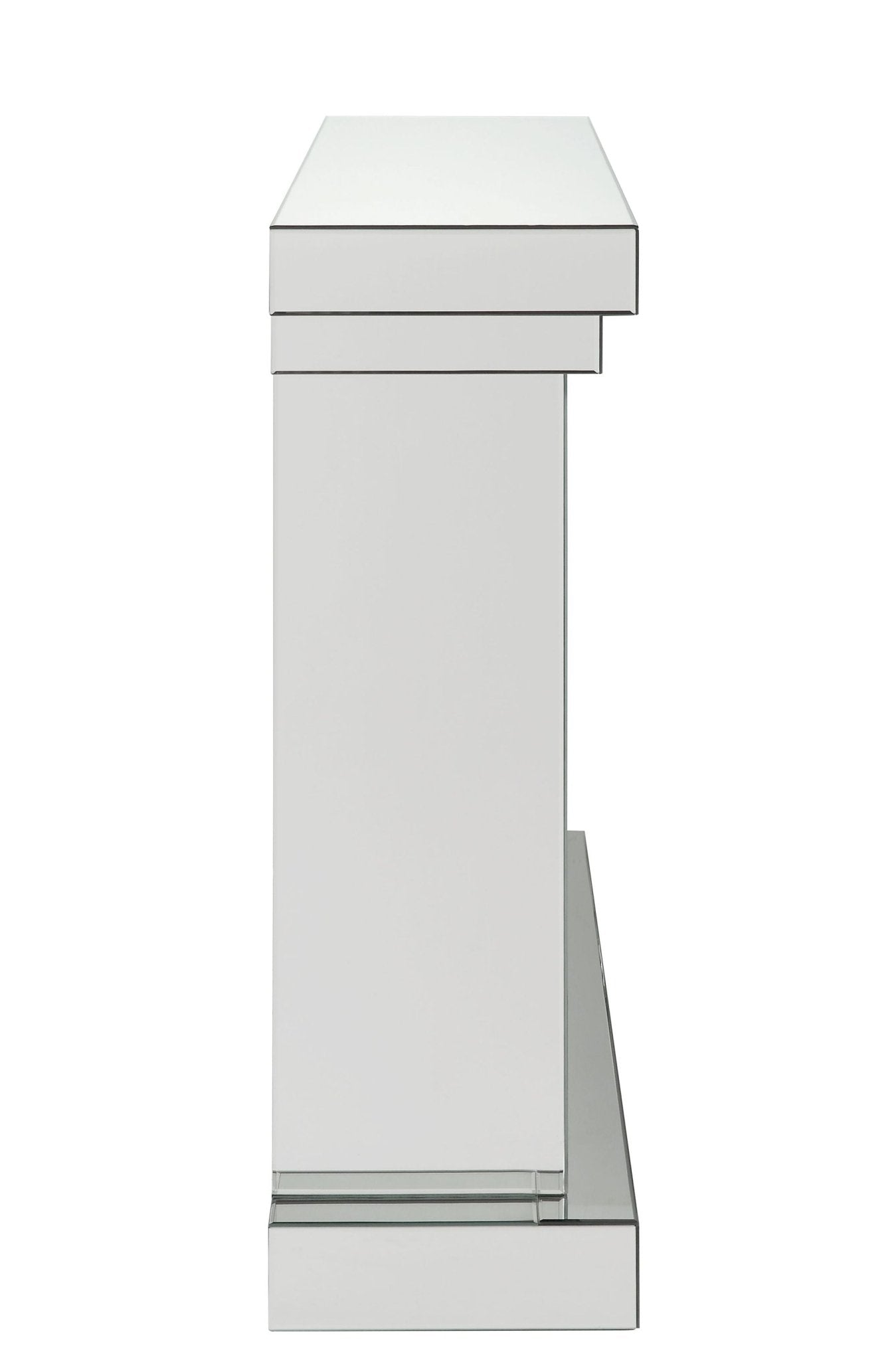 Nysa Mirrored & Faux Crystals Fireplace - 1st Choice Furniture Direct