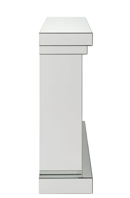 Nysa Mirrored & Faux Crystals Fireplace - 1st Choice Furniture Direct