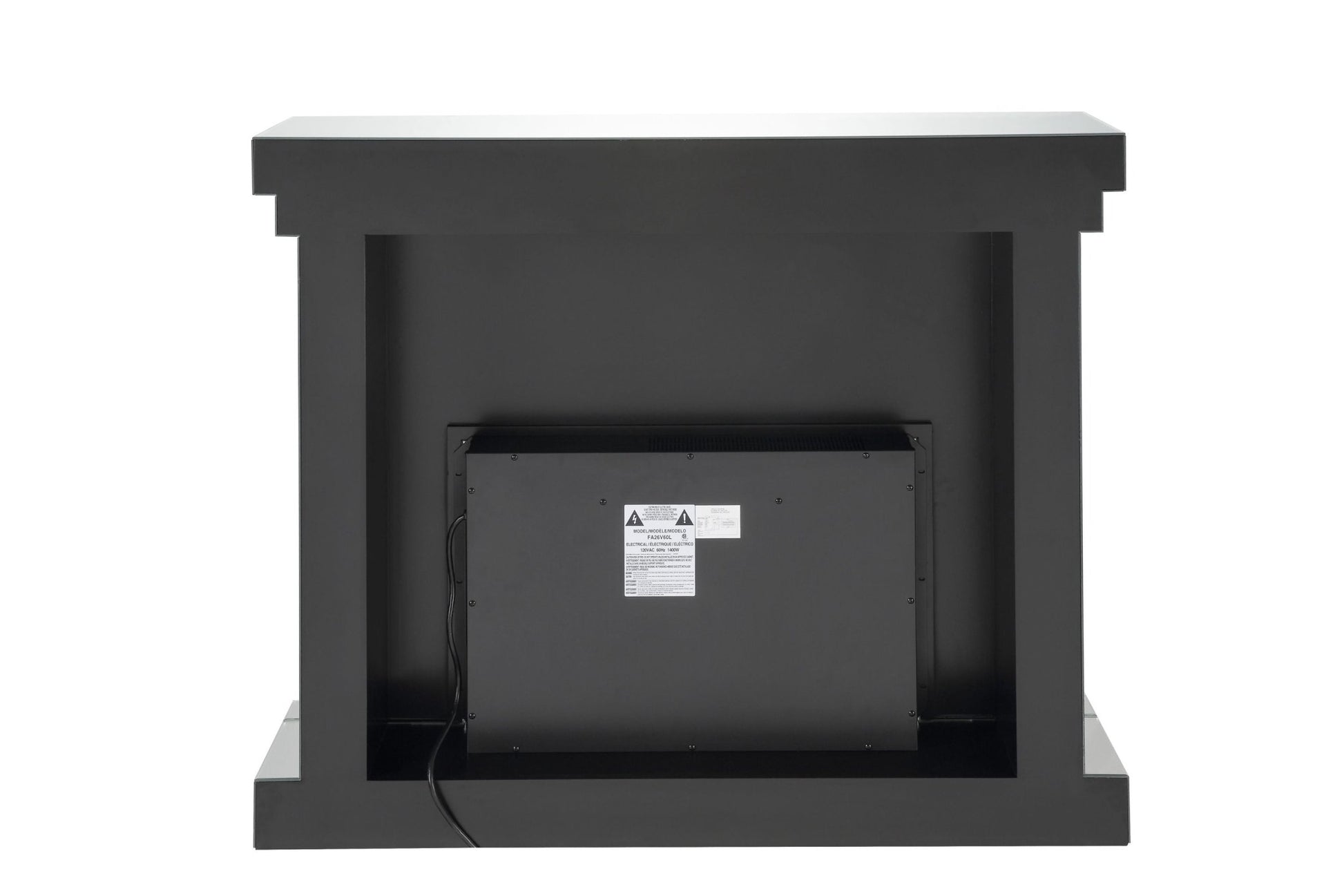 Nysa Mirrored & Faux Crystals Fireplace - 1st Choice Furniture Direct