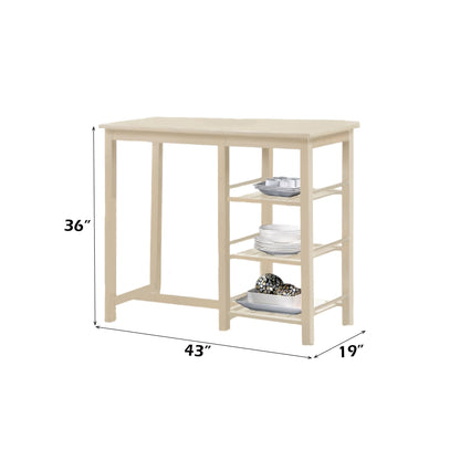 Nyssa Buttermilk Finish 3PCs Counter Height Set - 1st Choice Furniture Direct