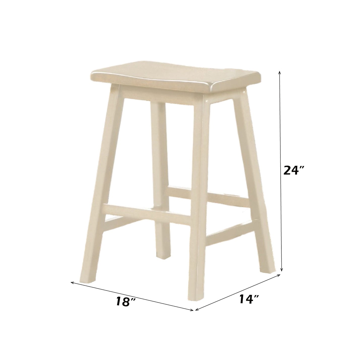 Nyssa Buttermilk Finish 3PCs Counter Height Set - 1st Choice Furniture Direct
