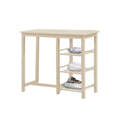 Nyssa Buttermilk Finish 3PCs Counter Height Set - 1st Choice Furniture Direct