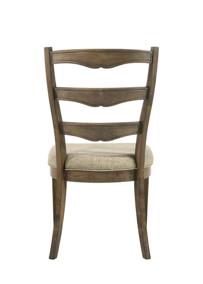 Oak Dining Chair with Upholstered Seat and Fluted Wood Details - 1st Choice Furniture Direct