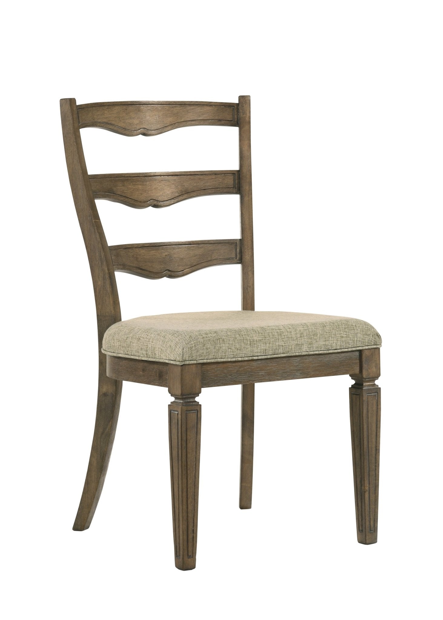 Oak Dining Chair with Upholstered Seat and Fluted Wood Details - 1st Choice Furniture Direct