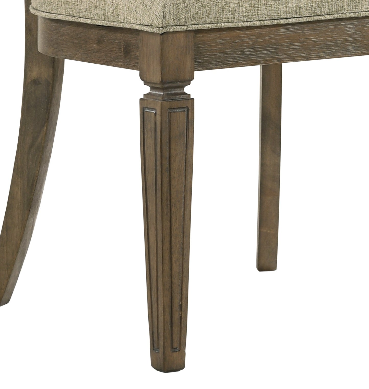 Oak Dining Chair with Upholstered Seat and Fluted Wood Details - 1st Choice Furniture Direct