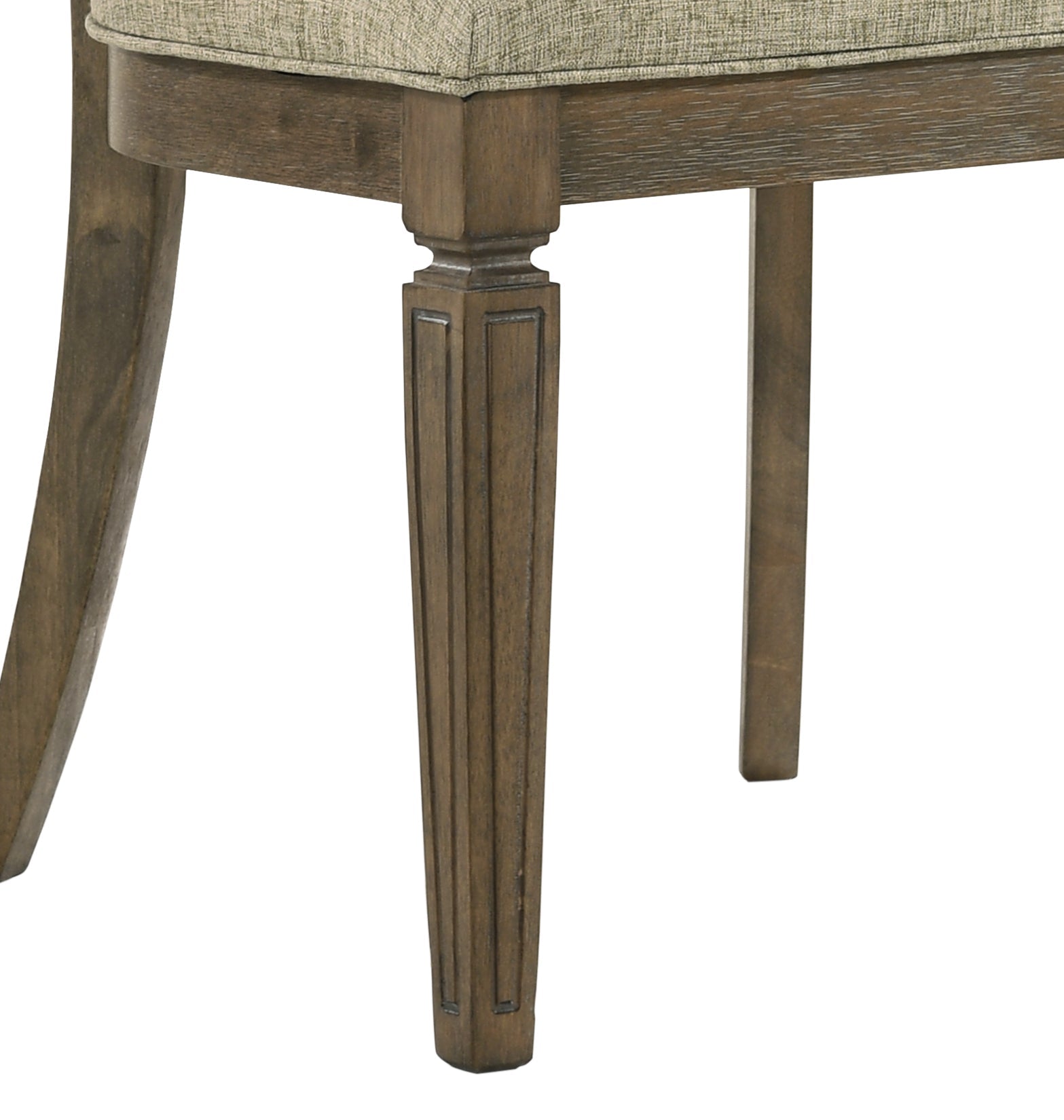 Oak Dining Chair with Upholstered Seat and Fluted Wood Details - 1st Choice Furniture Direct
