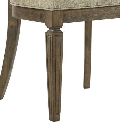 Oak Dining Chair with Upholstered Seat and Fluted Wood Details - 1st Choice Furniture Direct