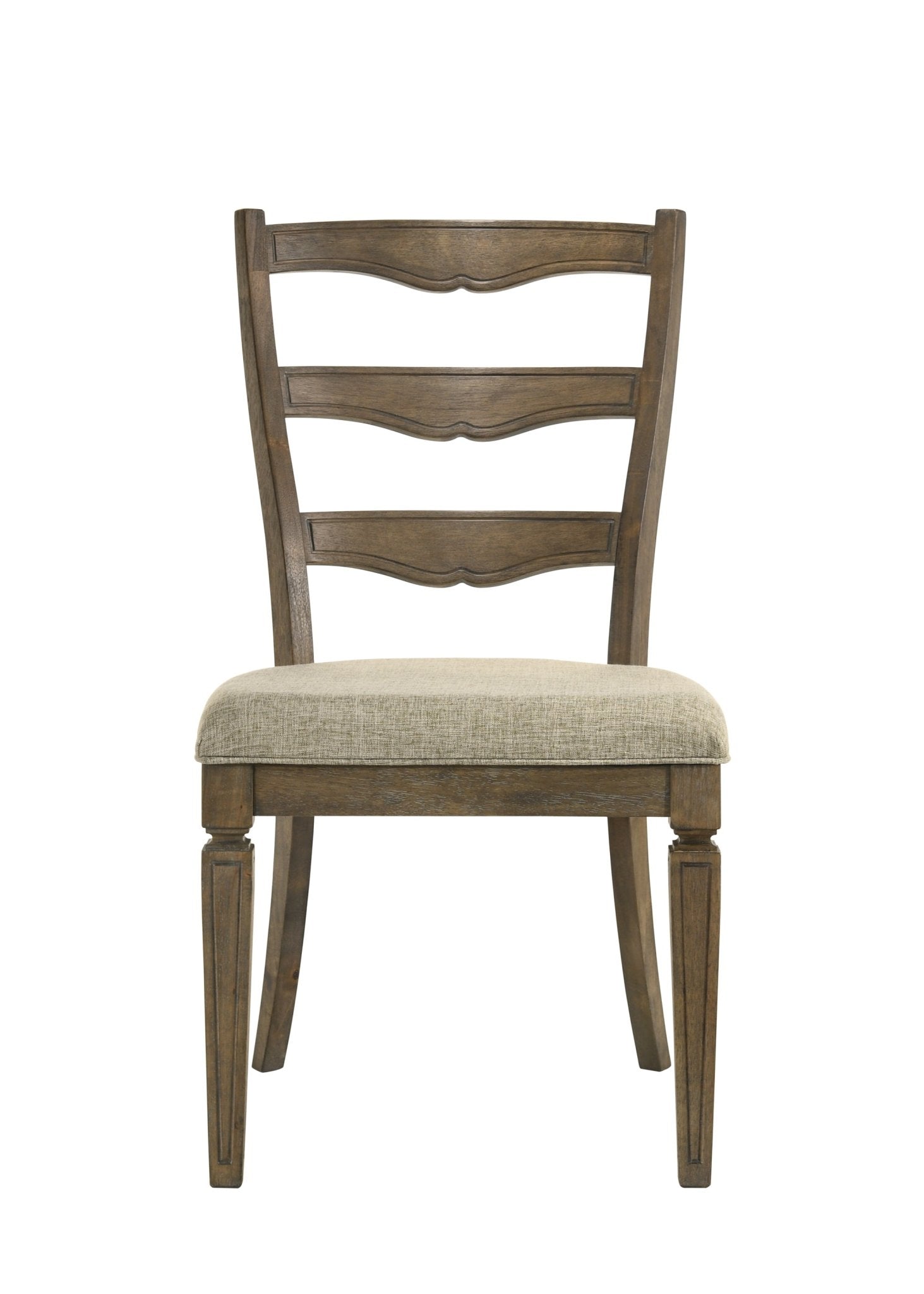 Oak Dining Chair with Upholstered Seat and Fluted Wood Details - 1st Choice Furniture Direct