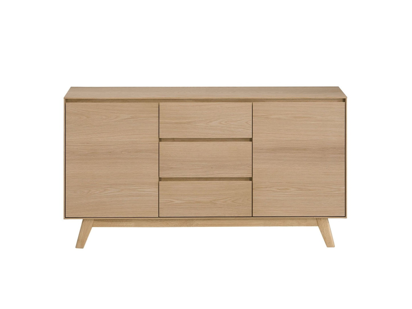 Oak Dining Server with Felt-Lined Drawer & Storage Shelf - 1st Choice Furniture Direct