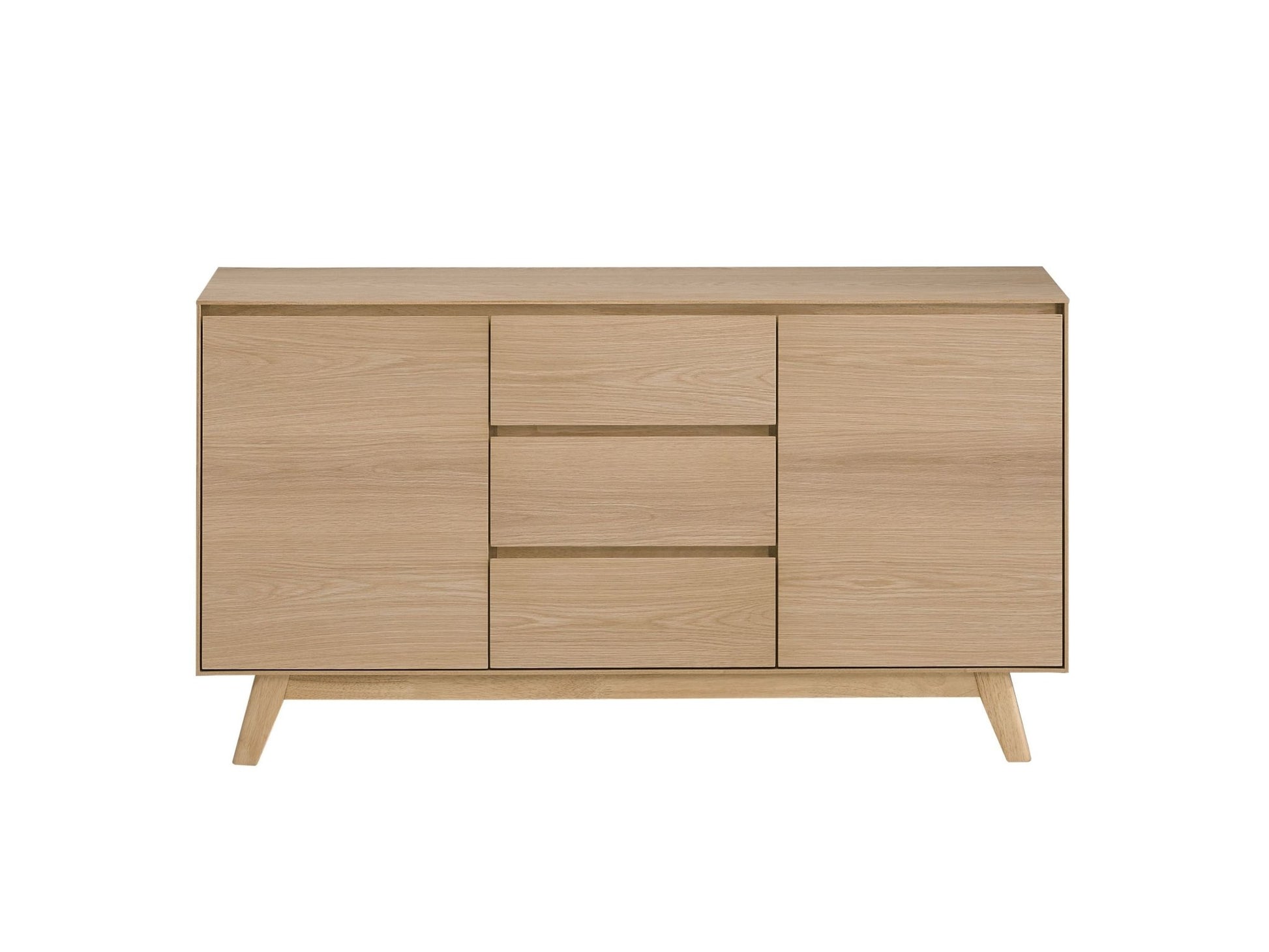 Oak Dining Server with Felt-Lined Drawer & Storage Shelf - 1st Choice Furniture Direct
