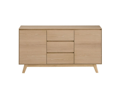 Oak Dining Server with Felt-Lined Drawer & Storage Shelf - 1st Choice Furniture Direct