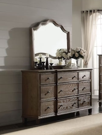 Oak Framed Beveled Wall Mirror - 1st Choice Furniture Direct