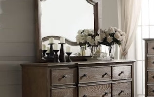 Oak Framed Beveled Wall Mirror - 1st Choice Furniture Direct