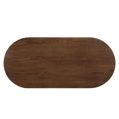Oak Oval Dining Table with Thick Wood Top - 1st Choice Furniture Direct