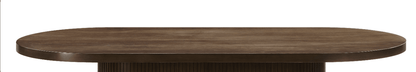 Oak Oval Dining Table with Thick Wood Top - 1st Choice Furniture Direct