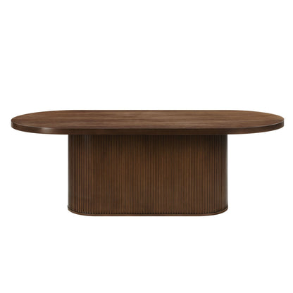 Oak Oval Dining Table with Thick Wood Top - 1st Choice Furniture Direct