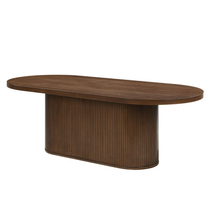 Oak Oval Dining Table with Thick Wood Top - 1st Choice Furniture Direct