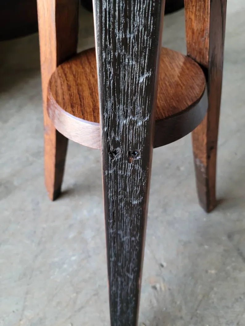 Oak Whiskey Barrel Stave Plant Stand - USA Made - 1st Choice Furniture Direct