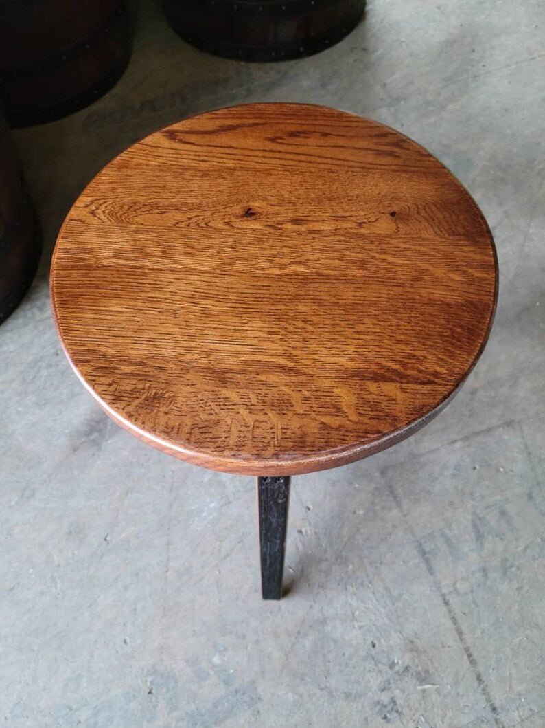 Oak Whiskey Barrel Stave Plant Stand - USA Made - 1st Choice Furniture Direct