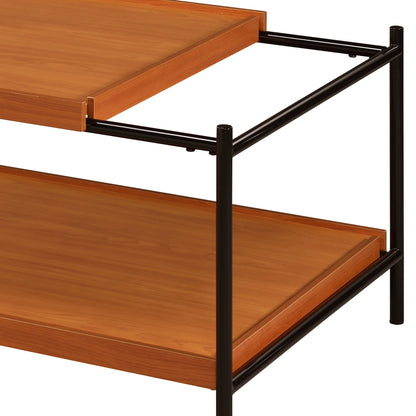 Oaken Honey Oak & Black Finish Coffee Table - 1st Choice Furniture Direct