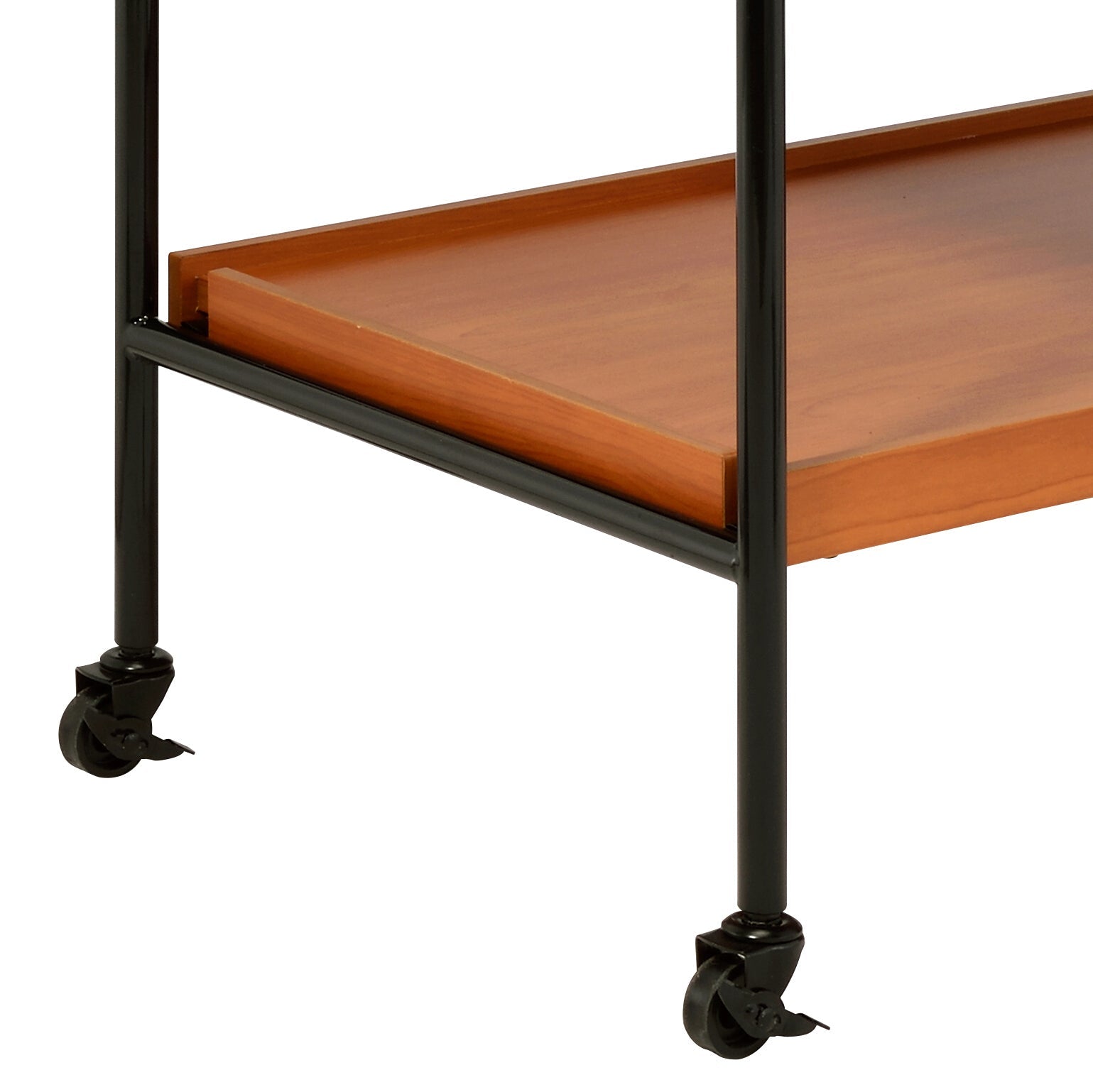 Oaken Honey Oak & Black Finish Serving Cart - 1st Choice Furniture Direct