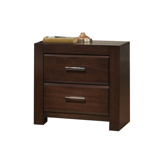 Oberreit Walnut Finish Nightstand - 1st Choice Furniture Direct