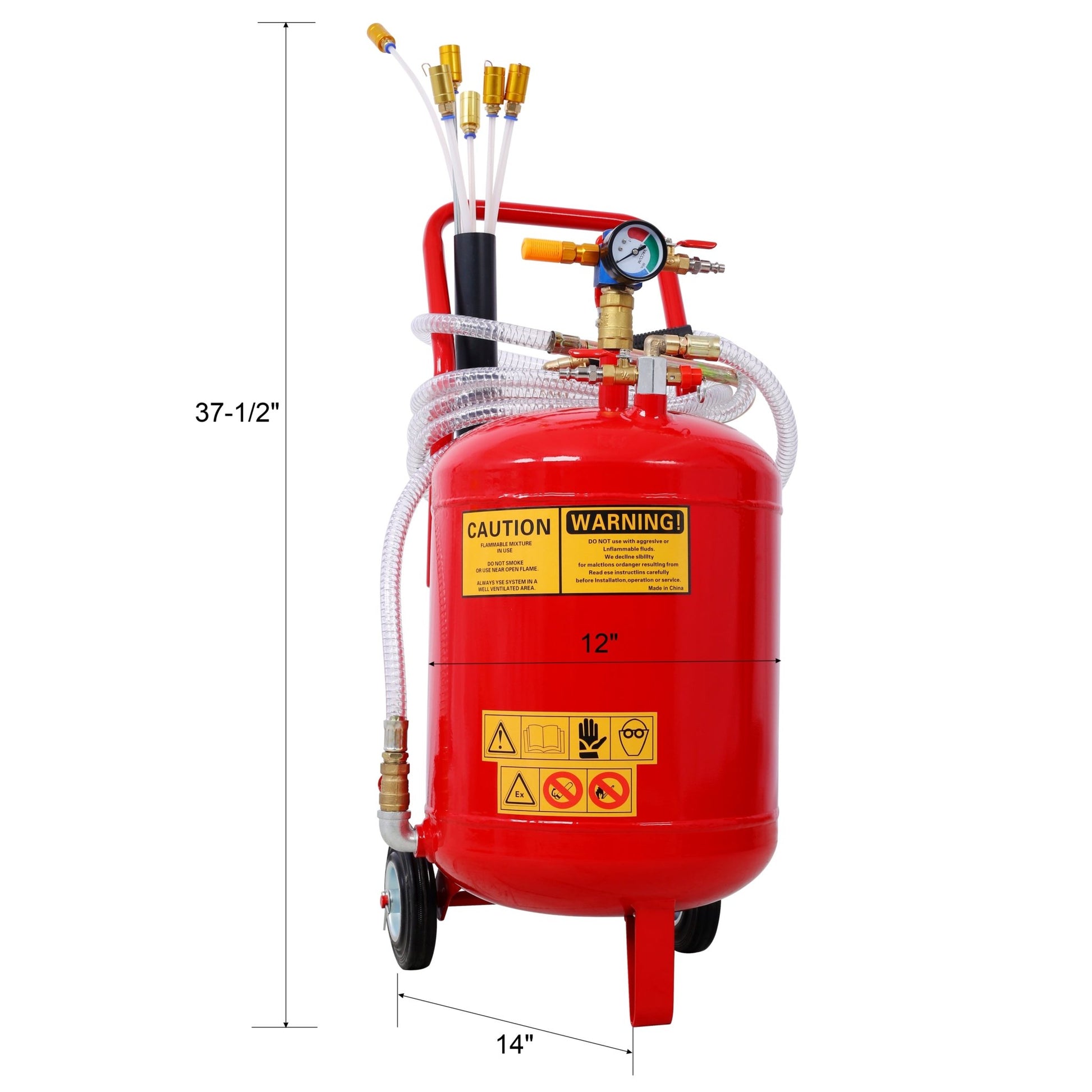 Oil Extractor, Portable Air Pneumatic Waste Oil Garage Extractor Drain Draine Tank Professional Fluid Evacuator, Portable, Integrated Level Gauge, Use with Oil, Transmission Fluid and Anti - F - 1st Choice Furniture Direct