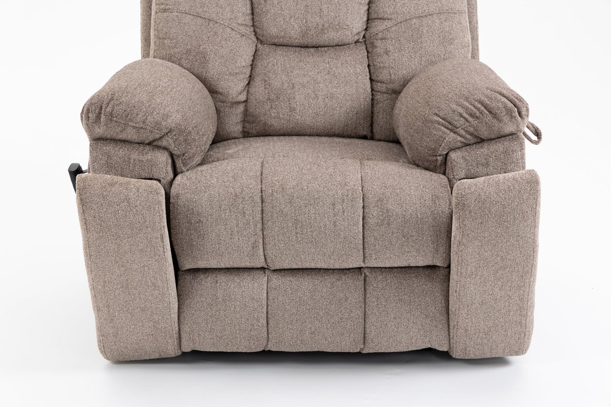 Old age electric lift chair, flat high density foam electric sofa, with heating and massage functions, can tilt to 180 degrees, 2 pocket cup holders, 2 remote controls, dual OKIN motors - 1st Choice Furniture Direct