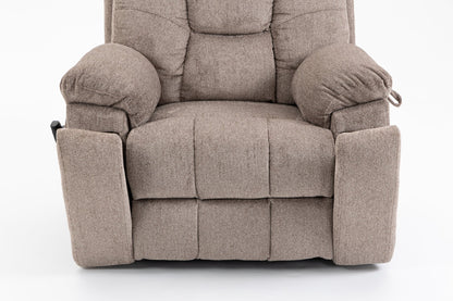 Old age electric lift chair, flat high density foam electric sofa, with heating and massage functions, can tilt to 180 degrees, 2 pocket cup holders, 2 remote controls, dual OKIN motors - 1st Choice Furniture Direct