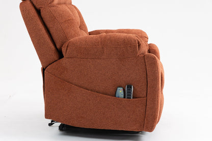 Old age electric lift chair, flat high density foam electric sofa, with heating and massage functions, can tilt to 180 degrees, 2 pocket cup holders, 2 remote controls, 4 OKIN motors - 1st Choice Furniture Direct