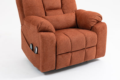 Old age electric lift chair, flat high density foam electric sofa, with heating and massage functions, can tilt to 180 degrees, 2 pocket cup holders, 2 remote controls, 4 OKIN motors - 1st Choice Furniture Direct