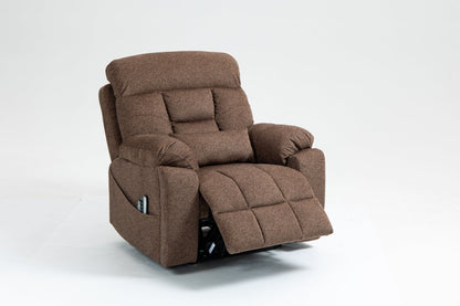 Old age electric lift chair, flat high density foam electric sofa, with heating and massage functions, can tilt to 180 degrees, 2 pocket cup holders, 2 remote controls, 4 OKIN motors - 1st Choice Furniture Direct