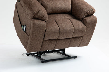 Old age electric lift chair, flat high density foam electric sofa, with heating and massage functions, can tilt to 180 degrees, 2 pocket cup holders, 2 remote controls, 4 OKIN motors - 1st Choice Furniture Direct
